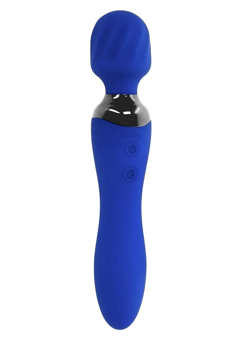 Selopa Blue Belle Silicone Rechargeable Dual End Vibrating Wand