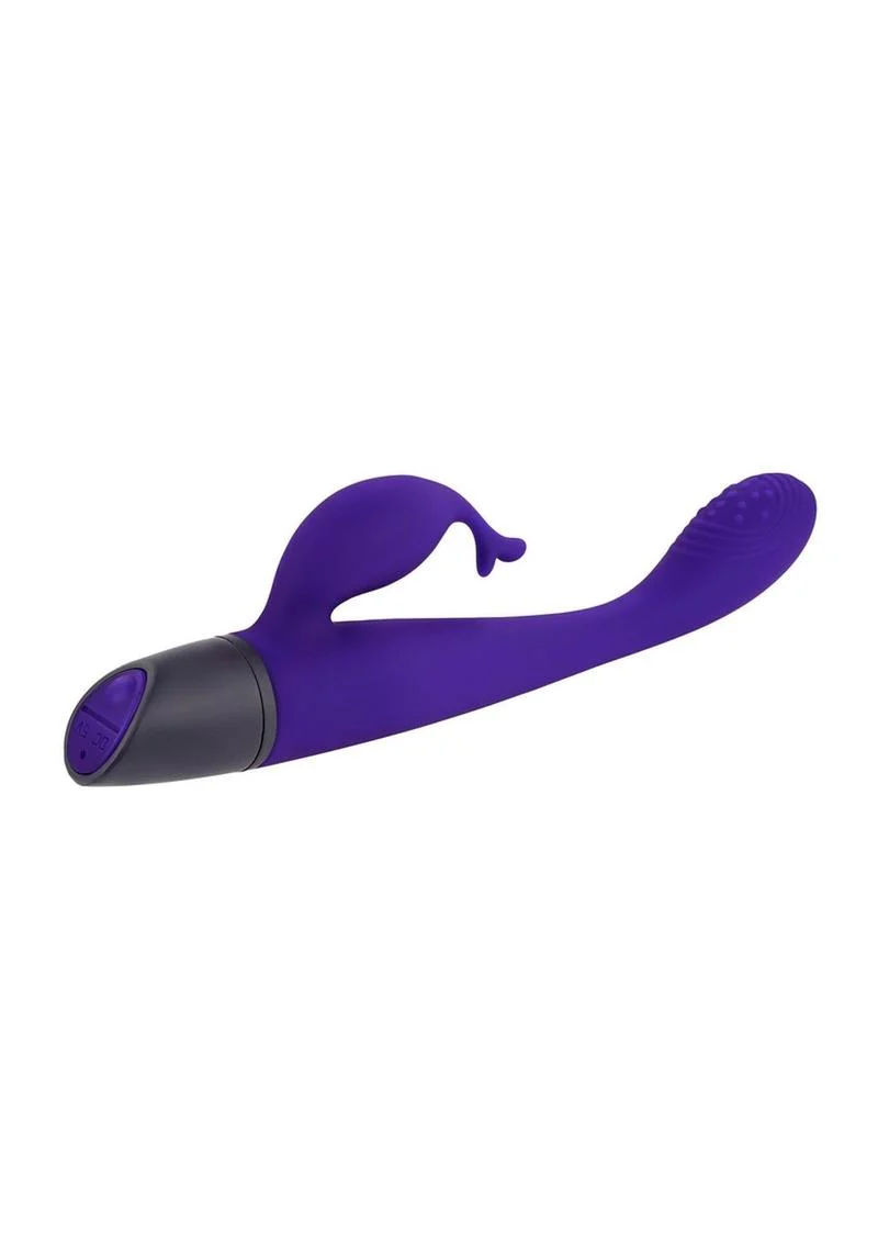 Selopa Plum Passion Rechargeable Silicone Vibrator with Clitoral Stimulator - Image 3