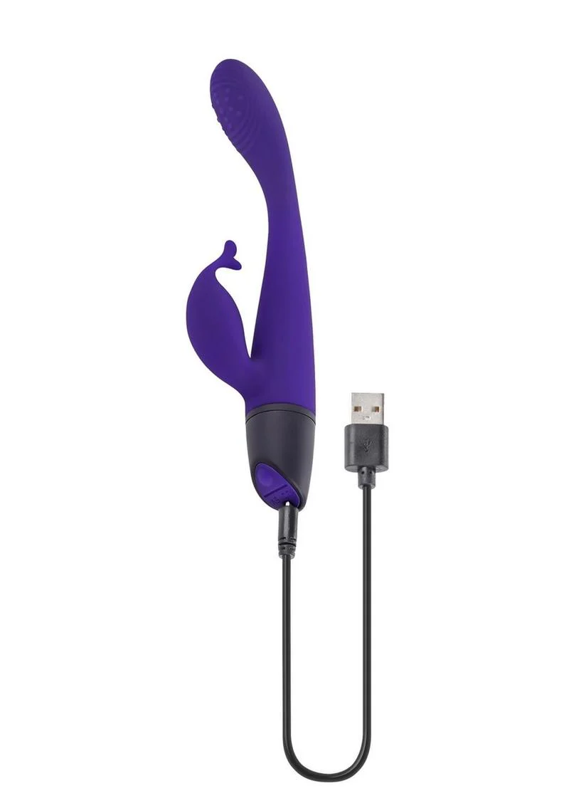 Selopa Plum Passion Rechargeable Silicone Vibrator with Clitoral Stimulator - Image 4
