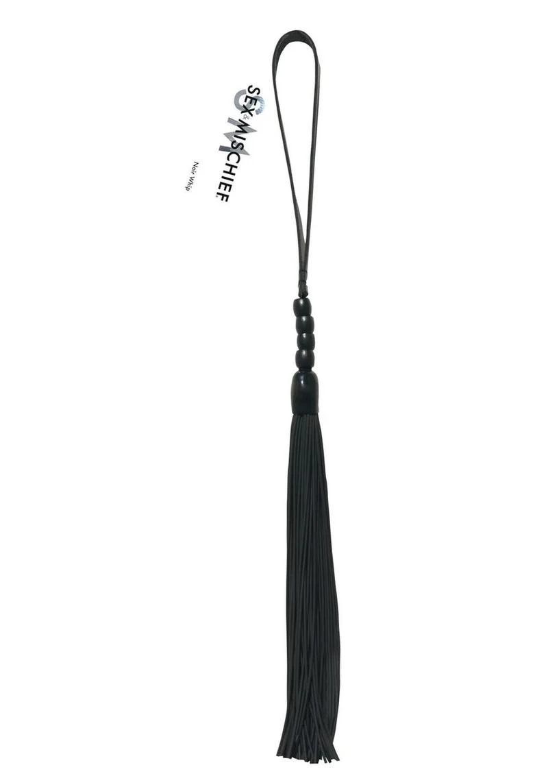 Sex and Mischief Beaded Flogger Noir Whip - Image 2
