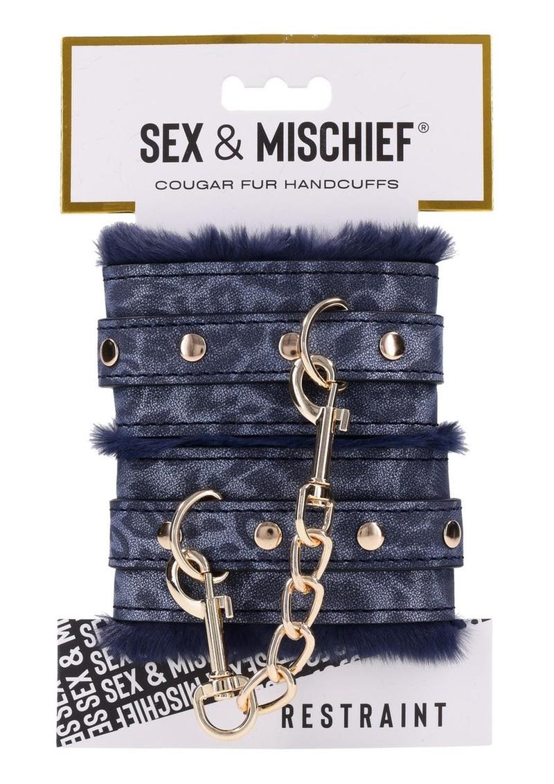 Sex and Mischief Cougar Fur Handcuffs - Image 2