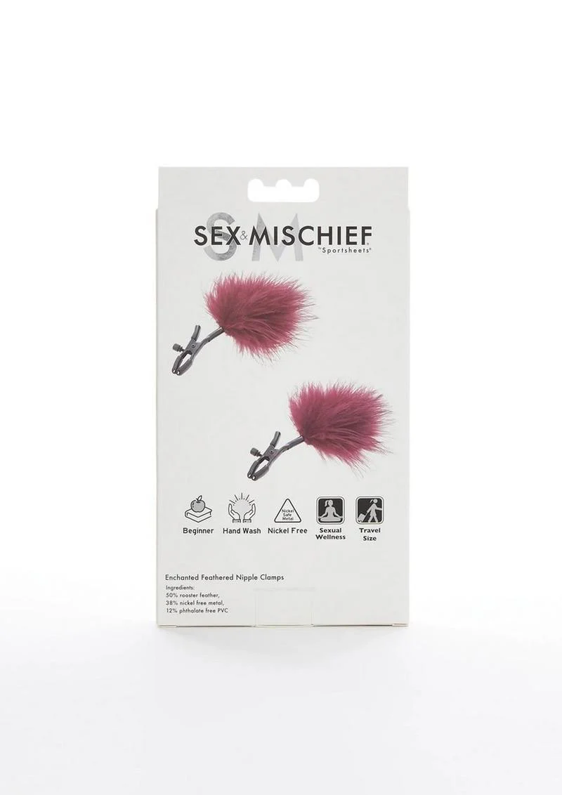 Sex and Mischief Enchanted Feather Nipple Clamps - Image 3