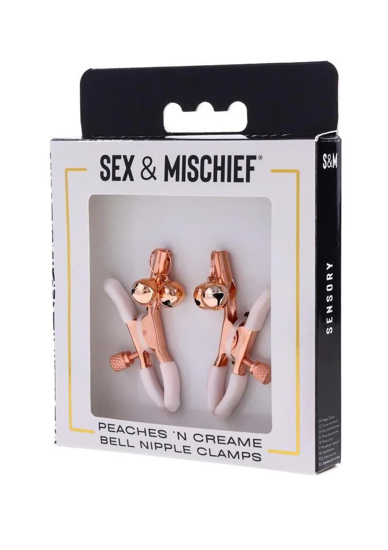 Sex and Mischief Peaches N Creame Bell Nipple Clamps - Image 2