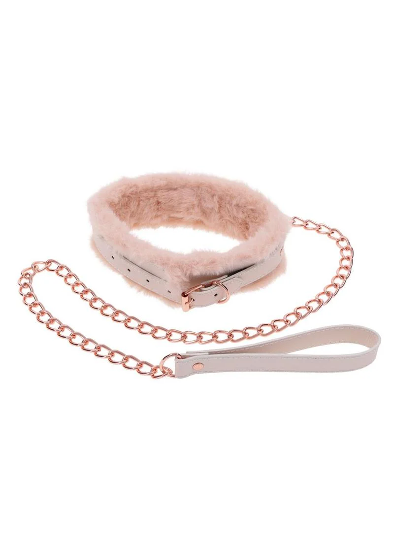 Sex and Mischief Peaches N Creame Fur Collar Andamp; Leash - Image 3