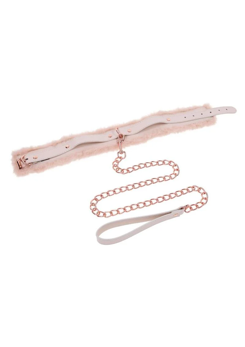 Sex and Mischief Peaches N Creame Fur Collar Andamp; Leash - Image 4
