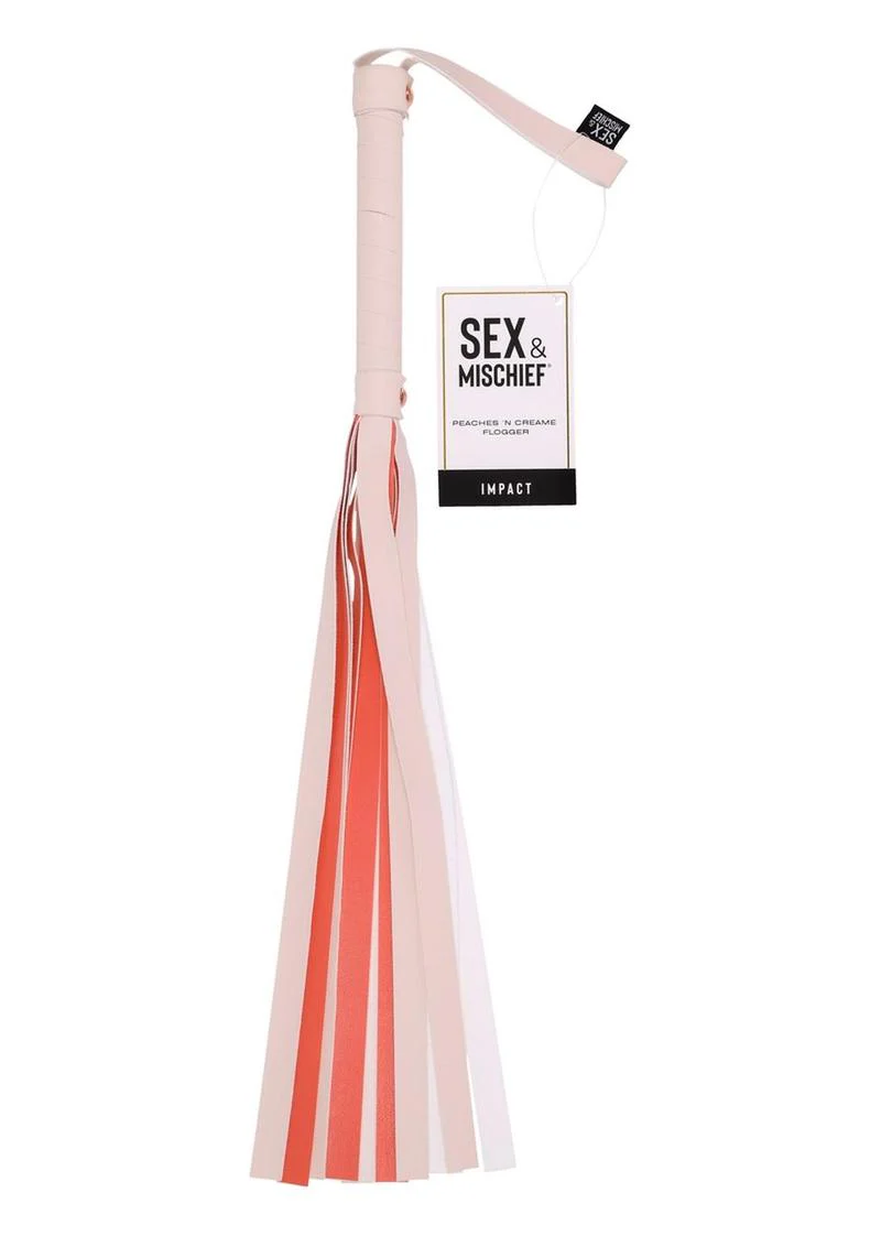 Sex and Mischief Peaches N Creame Stripe Flogger - Image 2