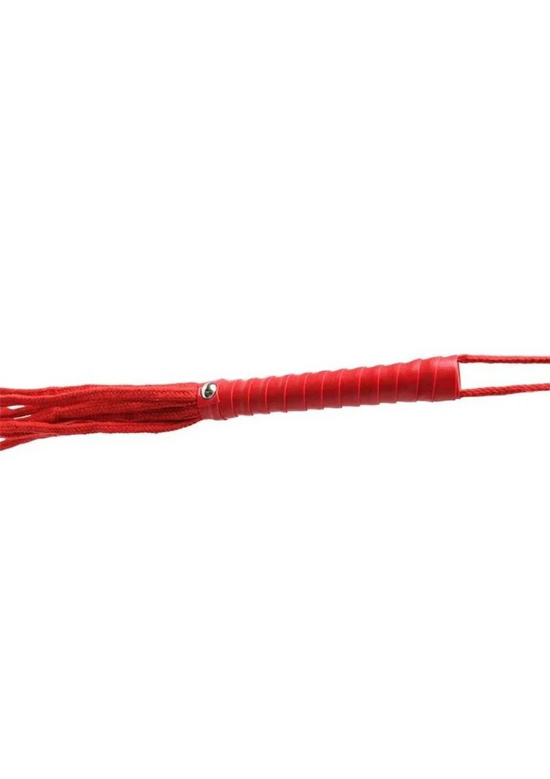 Sex and Mischief Red Rope Flogger - Image 3