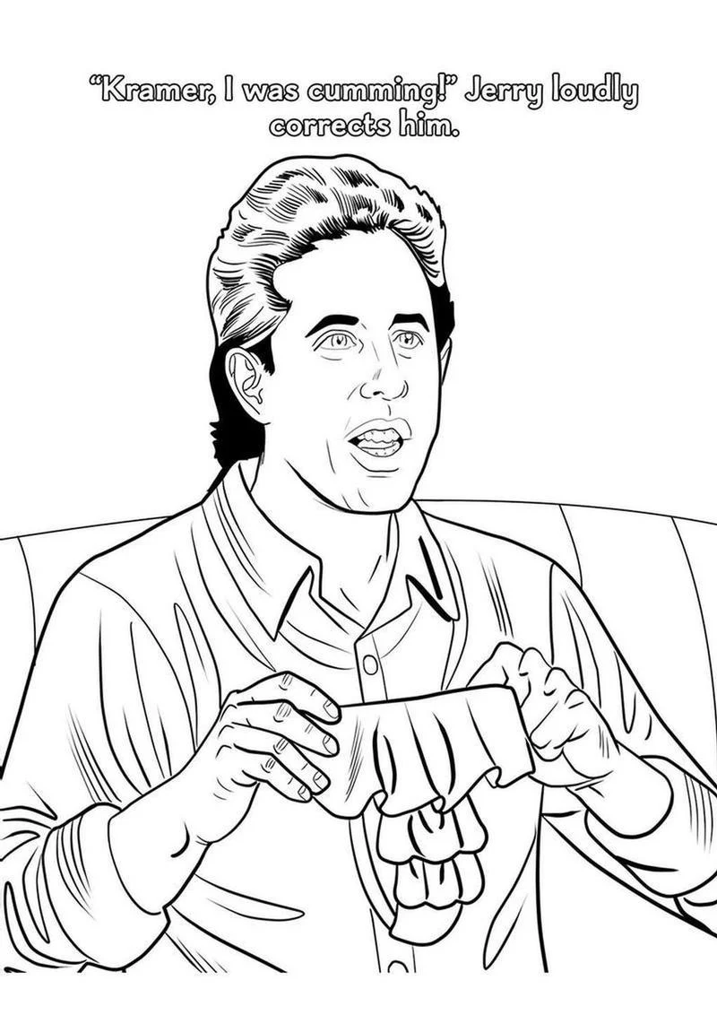 Sexfeld Porn Parody Coloring Book - Image 3