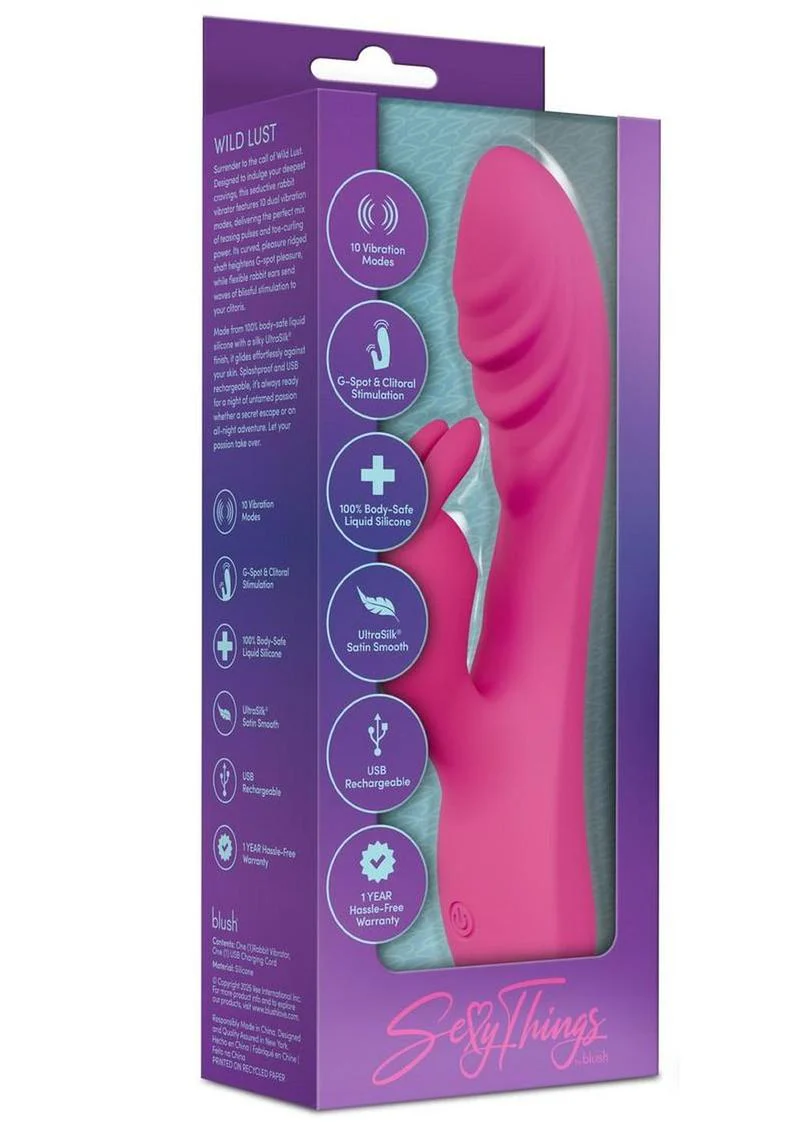 Sexy Things Wild Lust Rechargeable Silicone Rabbit Vibrator - Image 2