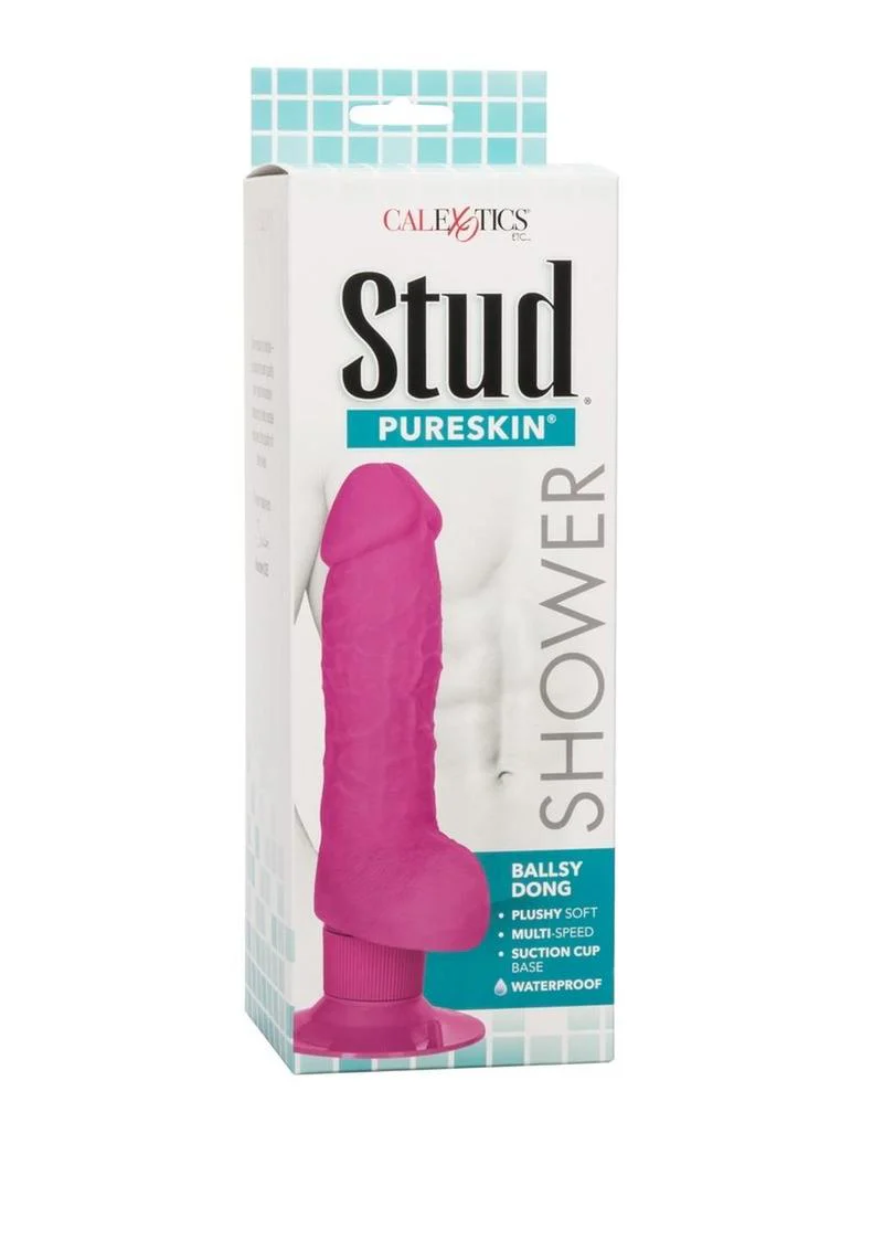 Shower Stud Ballsy Dong Pure Skin Vibrating Dildo Waterproof - Image 2