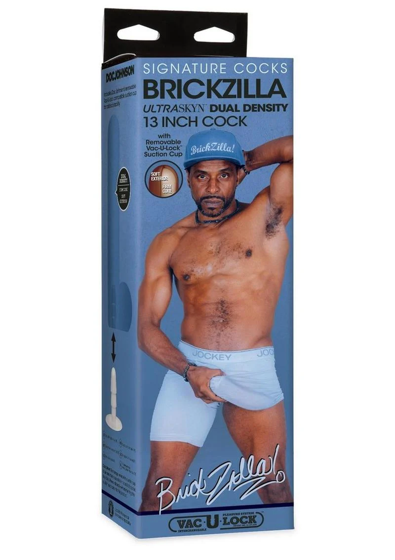 Signature Cocks Ultraskyn Brickzilla Dildo with Removable Suction Cup - Image 2