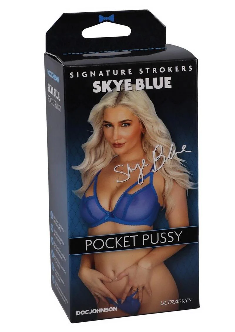 Signature Strokers Skye Blue Ultraskyn Pocket Masturbator - Pussy - Image 2