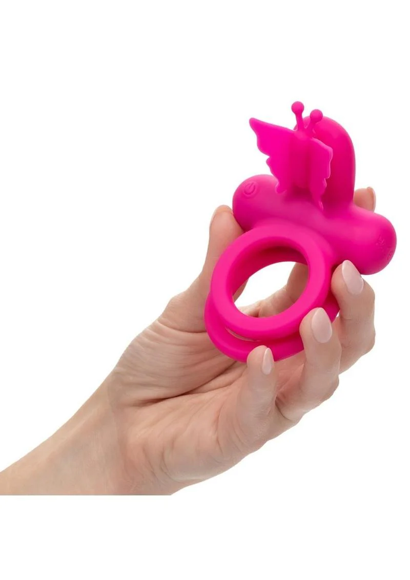 Silicone Rechargeable Dual Butterfly Couples Ring - Image 4