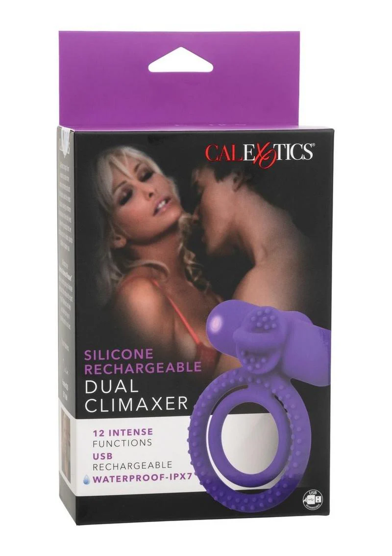 Silicone Rechargeable Dual Climaxer Cock Ring - Image 2