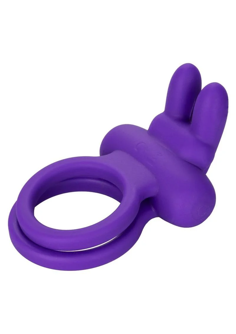 Silicone Rechargeable Dual Rockin Rabbit Multi Speed Cockring Waterproof - Image 3