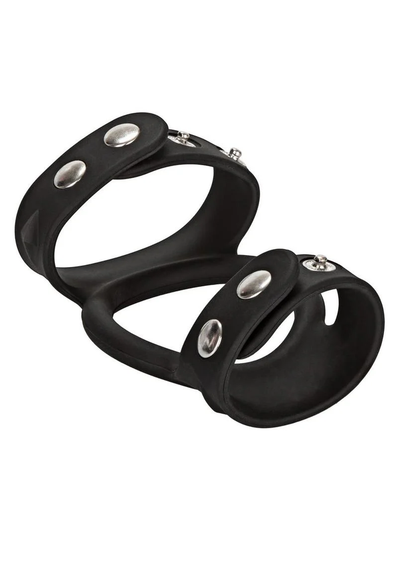 Silicone Tri-Snap C and B Cage Cock Ring - Image 3
