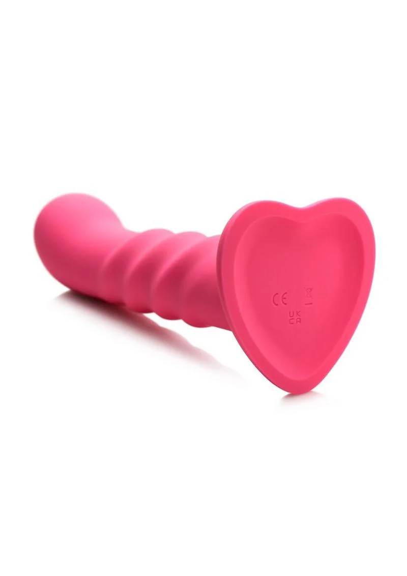 Simply Sweet 21x Vibrating Ribbed Rechargeable Silicone Dildo with Remote - Image 4