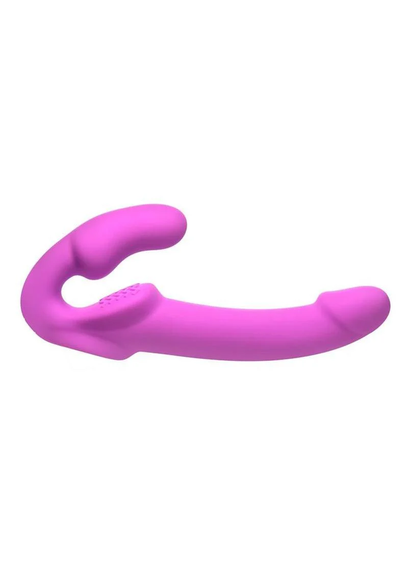 Simply Sweet Candy Crush Vibrating Rechargeable Silicone Strapless Strap-On with Remote - Image 3