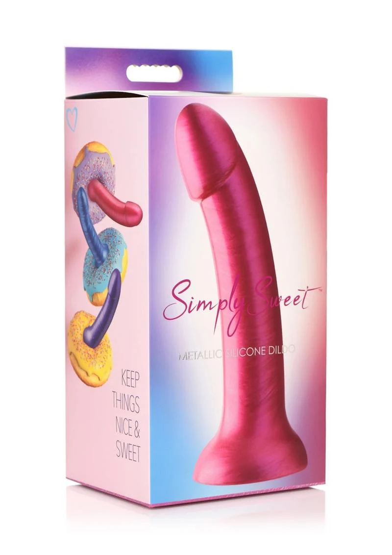 Simply Sweet Metallic Silicone Dildo - Image 7