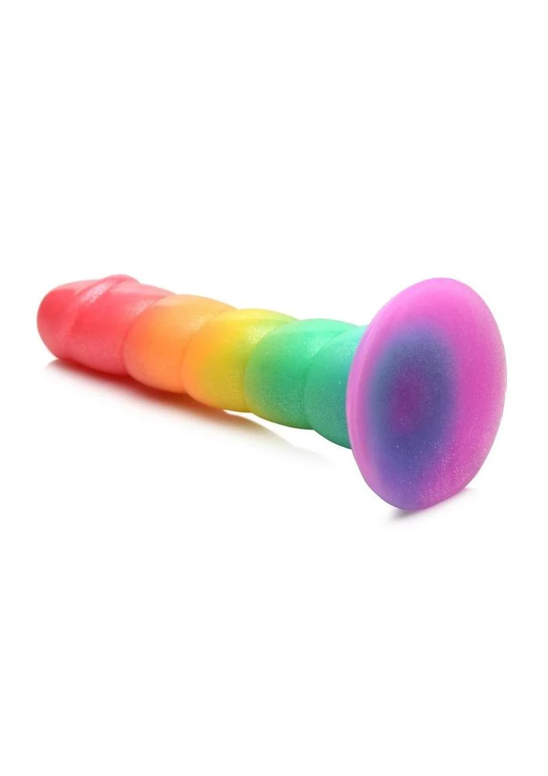 Simply Sweet Swirl Silicone Rainbow Dildo - Image 4