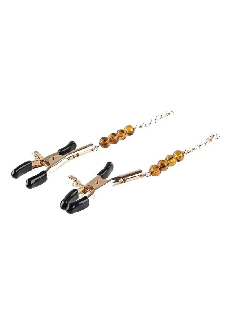 Sincerely Amber Beaded Nipple Clamps - Image 3