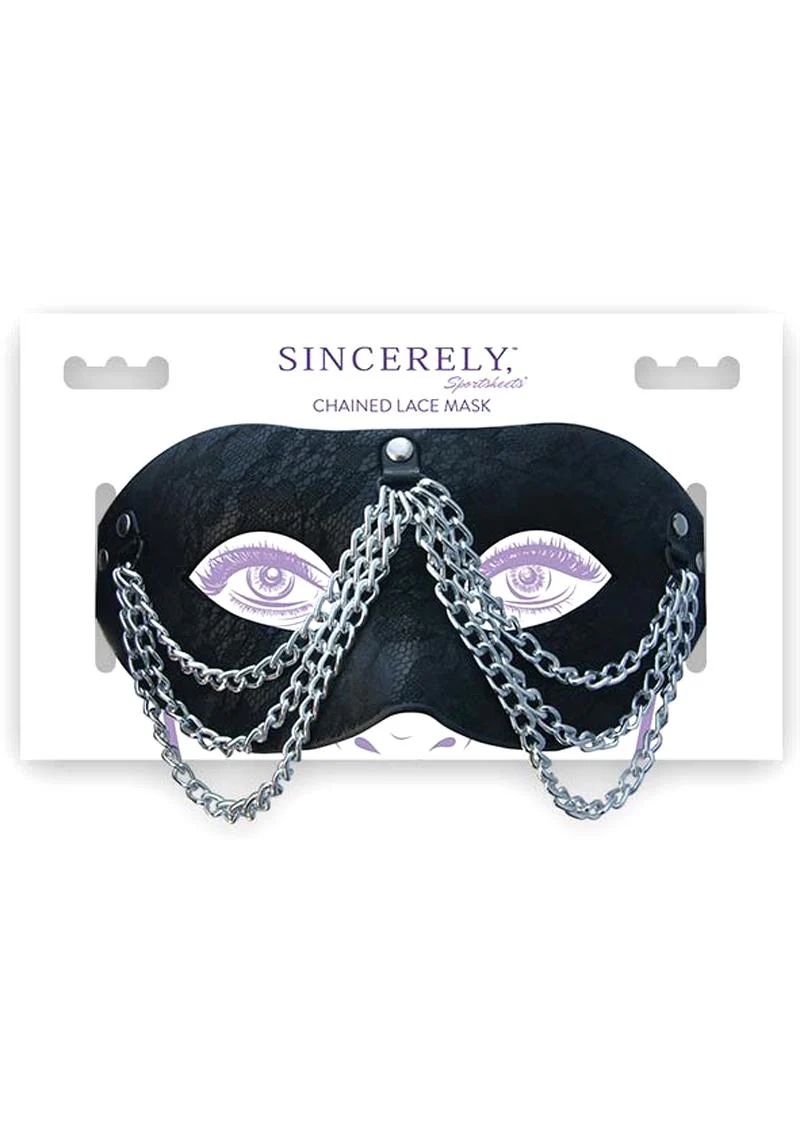 Sincerely Chained Lace Mask - Image 2