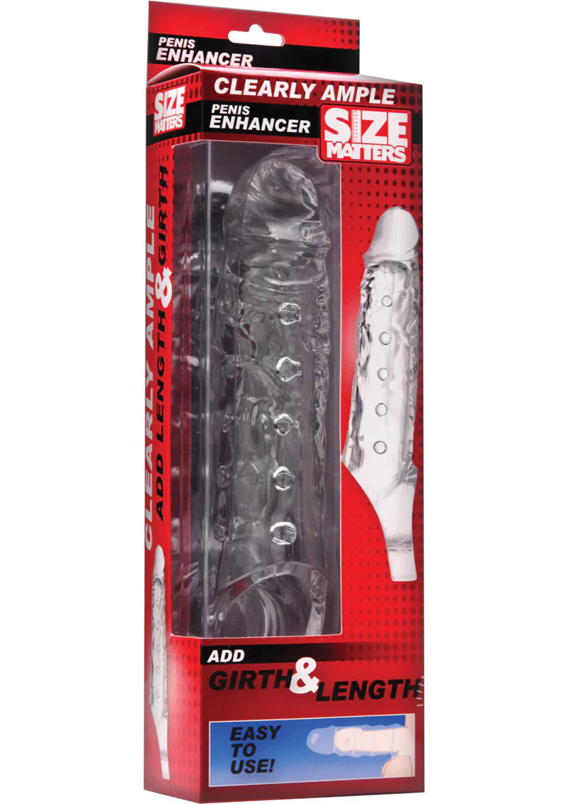 Size Matters Clearly Ample Penis Enhancer Sheath - Image 2