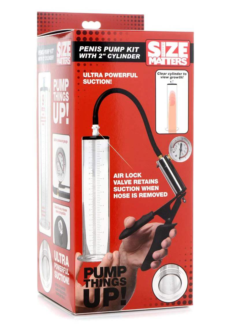 Size Matters Penis Pump Kit with 2in Cylinder - Image 2