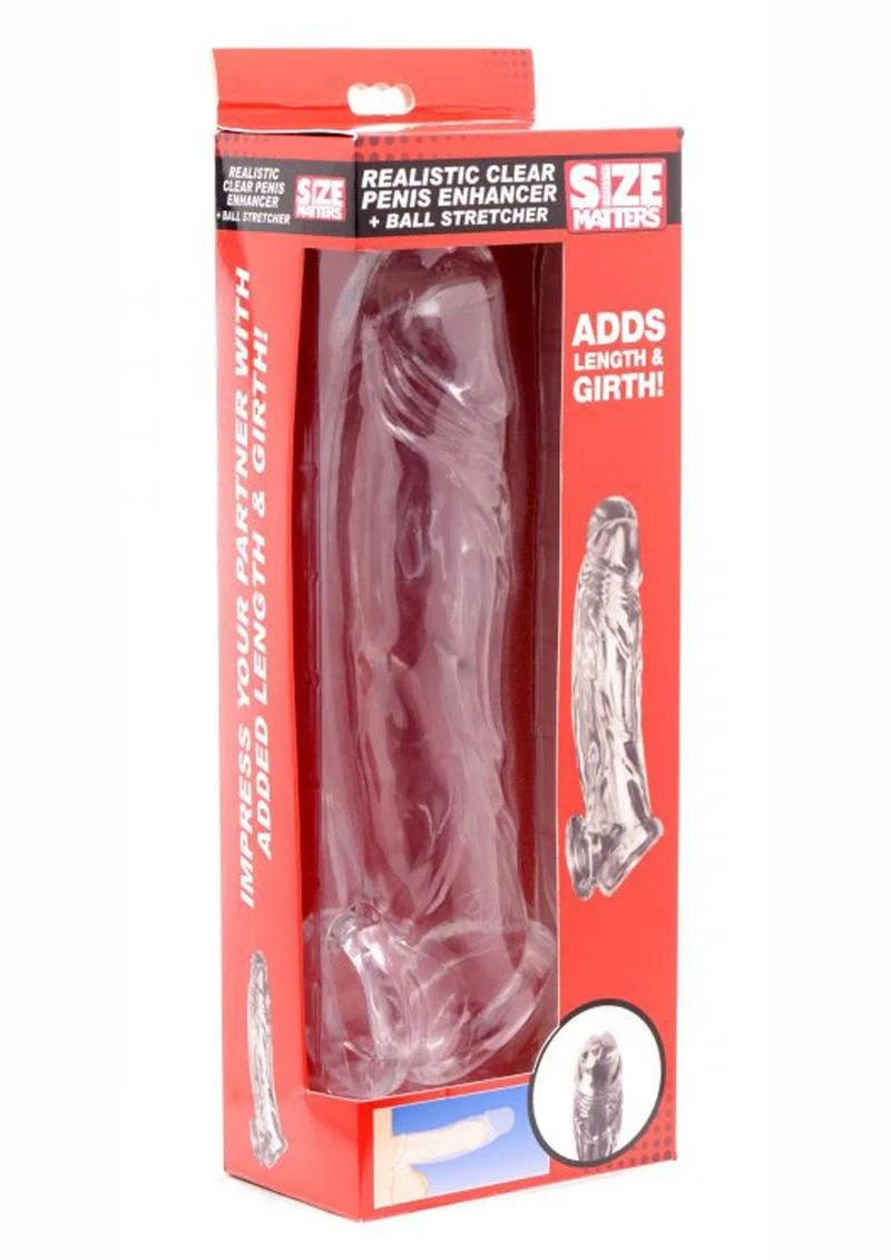 Size Matters Realistic Clear Penis Enhancer and Ball Stretcher - Image 2