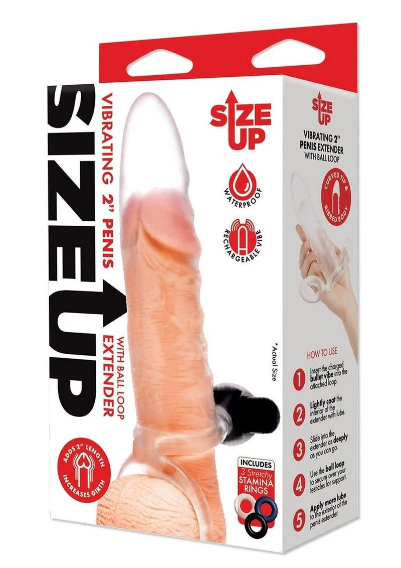 Size Up Clear View Vibrating Penis Extender - Image 2