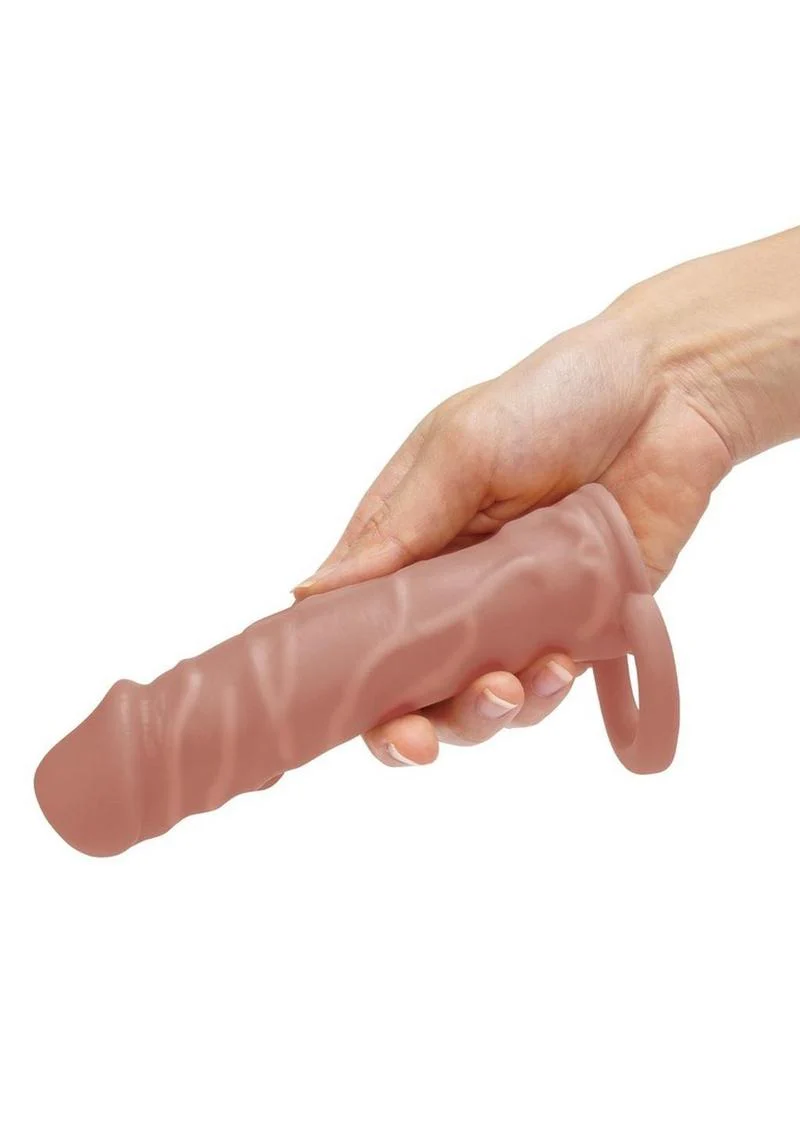 Size Up Silicone Realistic Penis Extender with Ball Loop - Image 8
