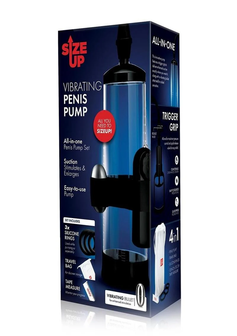 Size Up Vibrating Trigger Penis Pump - Image 2