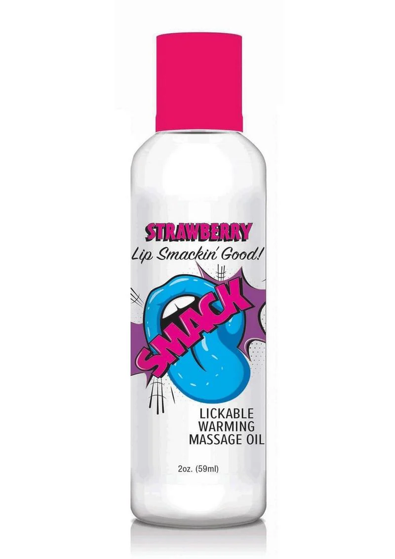 Smack Lickable Massage Oil 2oz - Strawberry - Image 2