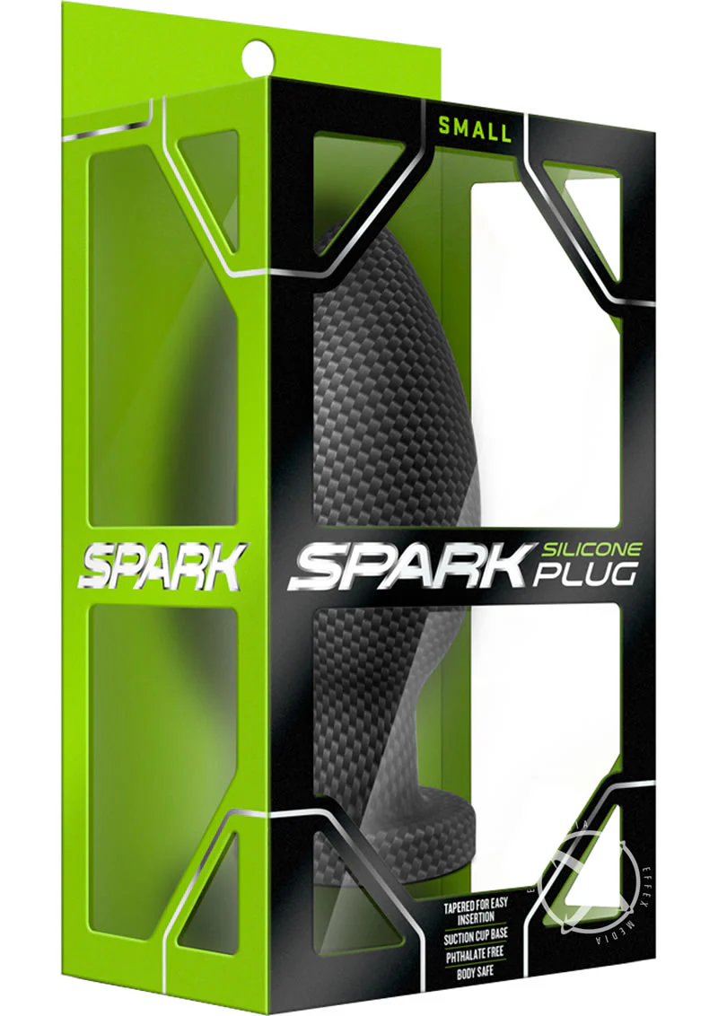 Spark Silicone Butt Plug - Small - Carbon Fiber - Image 2