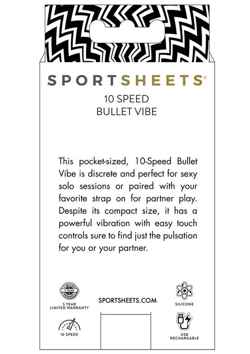 Sportsheets 10 Speed Bullet Vibrator - Image 4