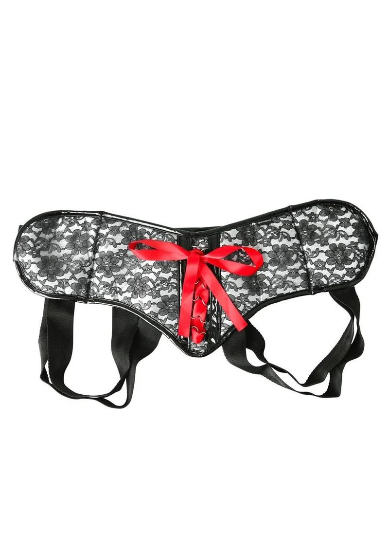 Sportsheets Curvy Collection Slate Lace Corsette Adjustable Strap-On - Image 3