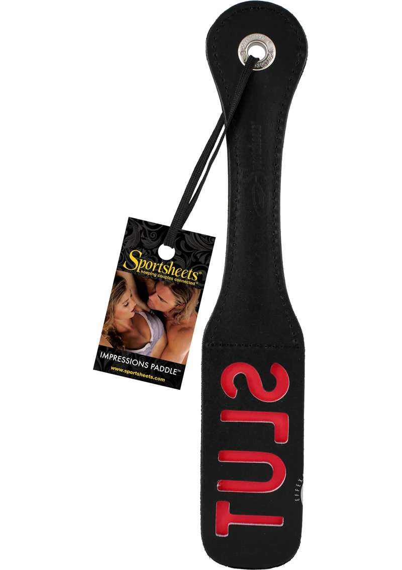 Sportsheets Leather Slut Impression Paddle - Image 2