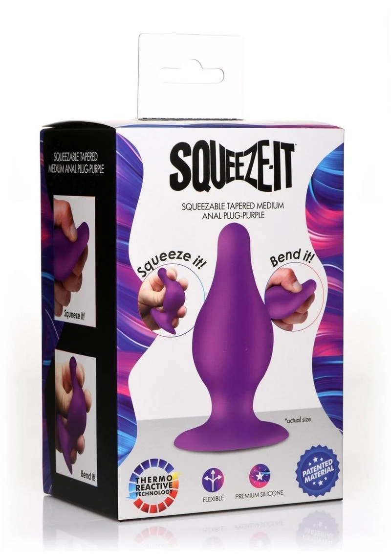Squeeze-It Squeezable Silicone Tapered Anal Plug - Image 3