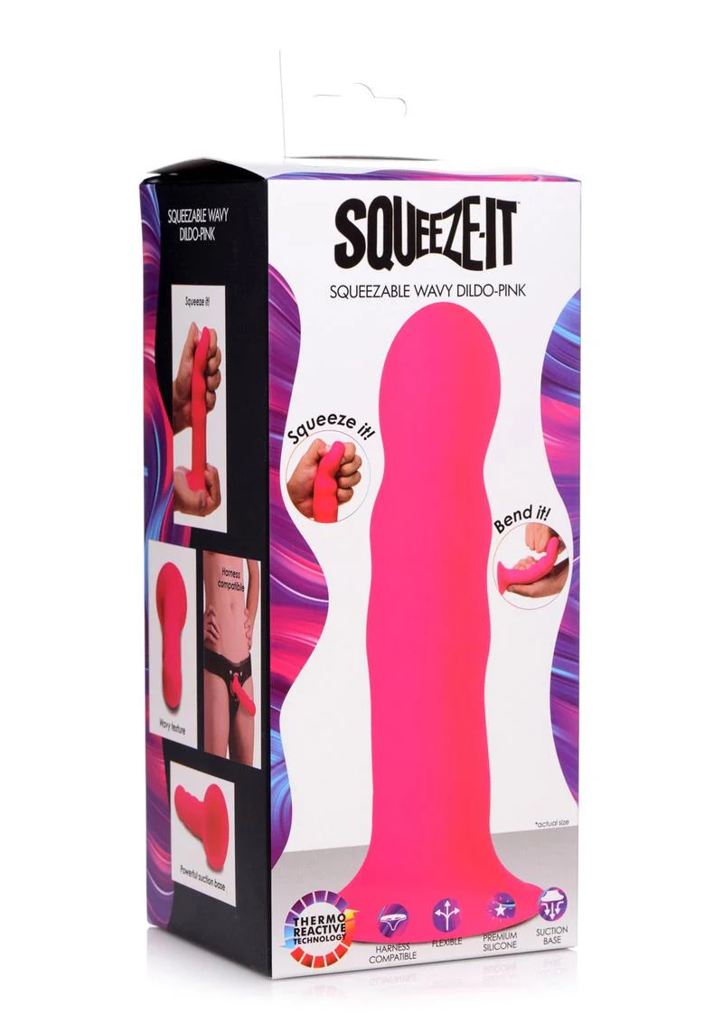 Squeeze-It Squeezable Wavy 7.2in Dildo - Image 2