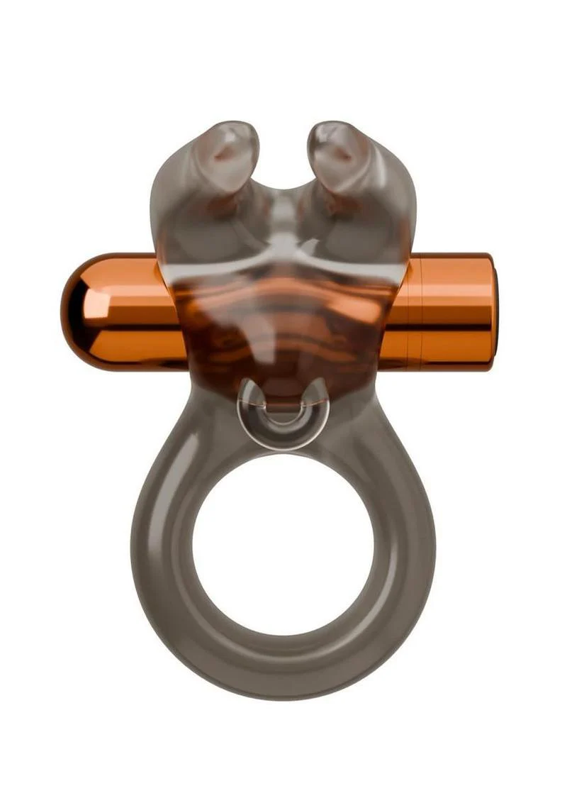 Stay Hard Vibrating Rechargeable Clitoral Stimulating Cock Ring Set with Textured Sleeve - Image 3