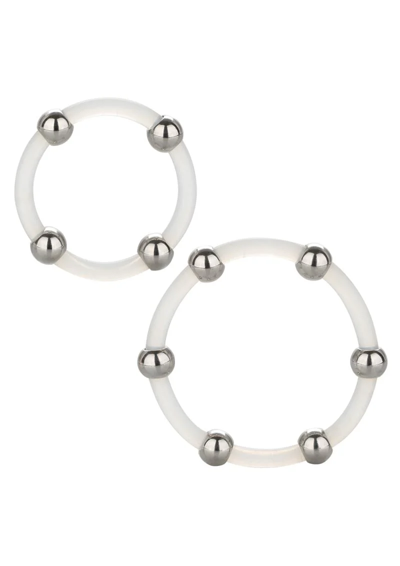 Steel Beaded Silicone Ring
