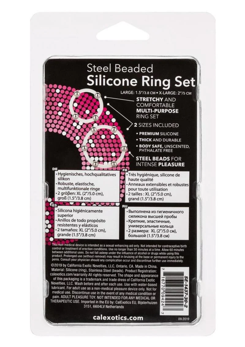 Steel Beaded Silicone Ring - Image 4