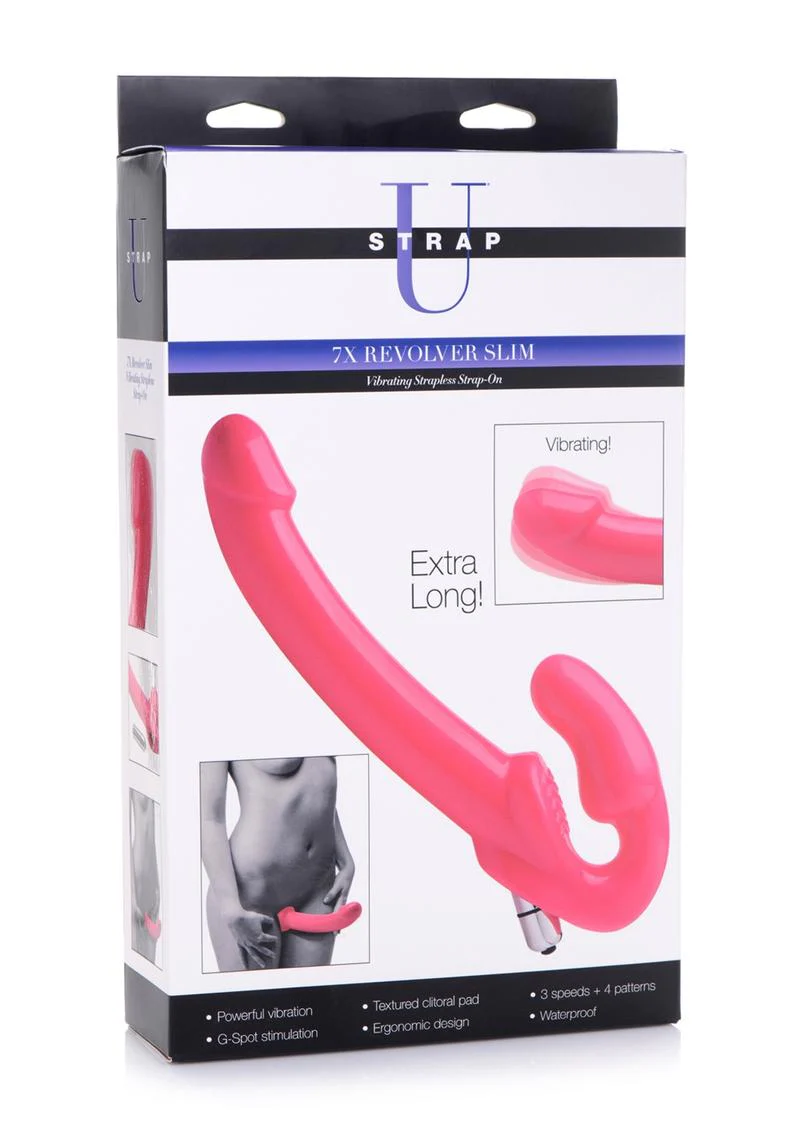 Strap U 7x Revolver Slim Vibrating Strapless Strap-On Dildo - Image 2