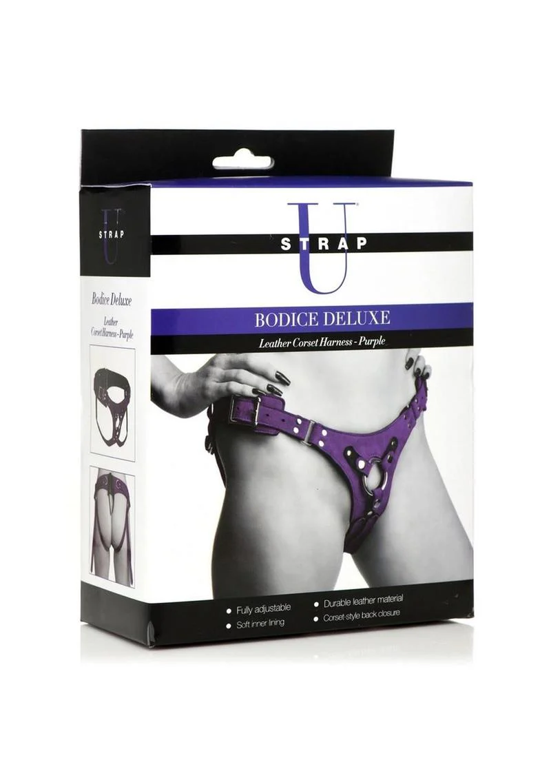 Strap U Bodice Deluxe Leather Corset Harness - Image 5