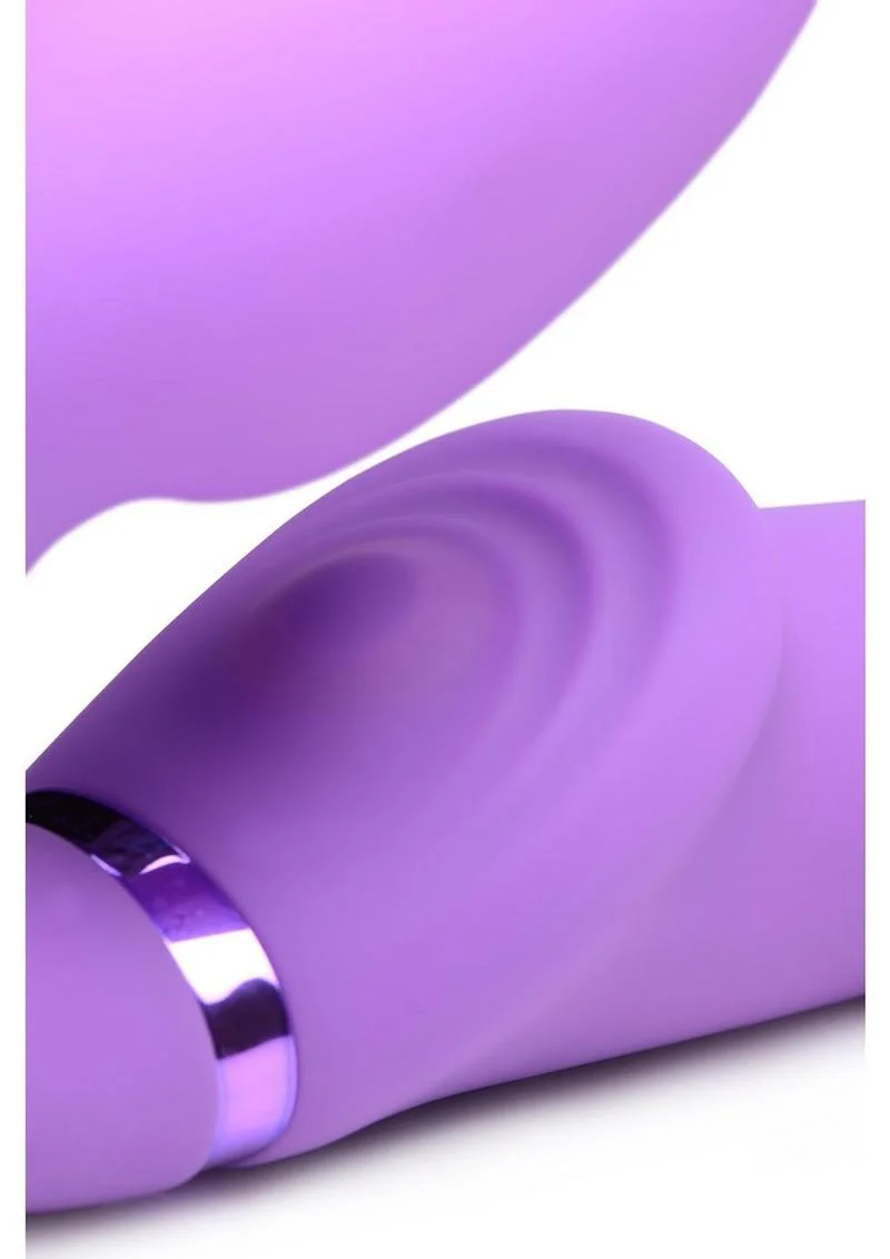 Strap U Ergo-Fit G-Pulse Silicone Rechargeable 10x Dual Dildo Strapless Strap-On with Remote Control - Image 4