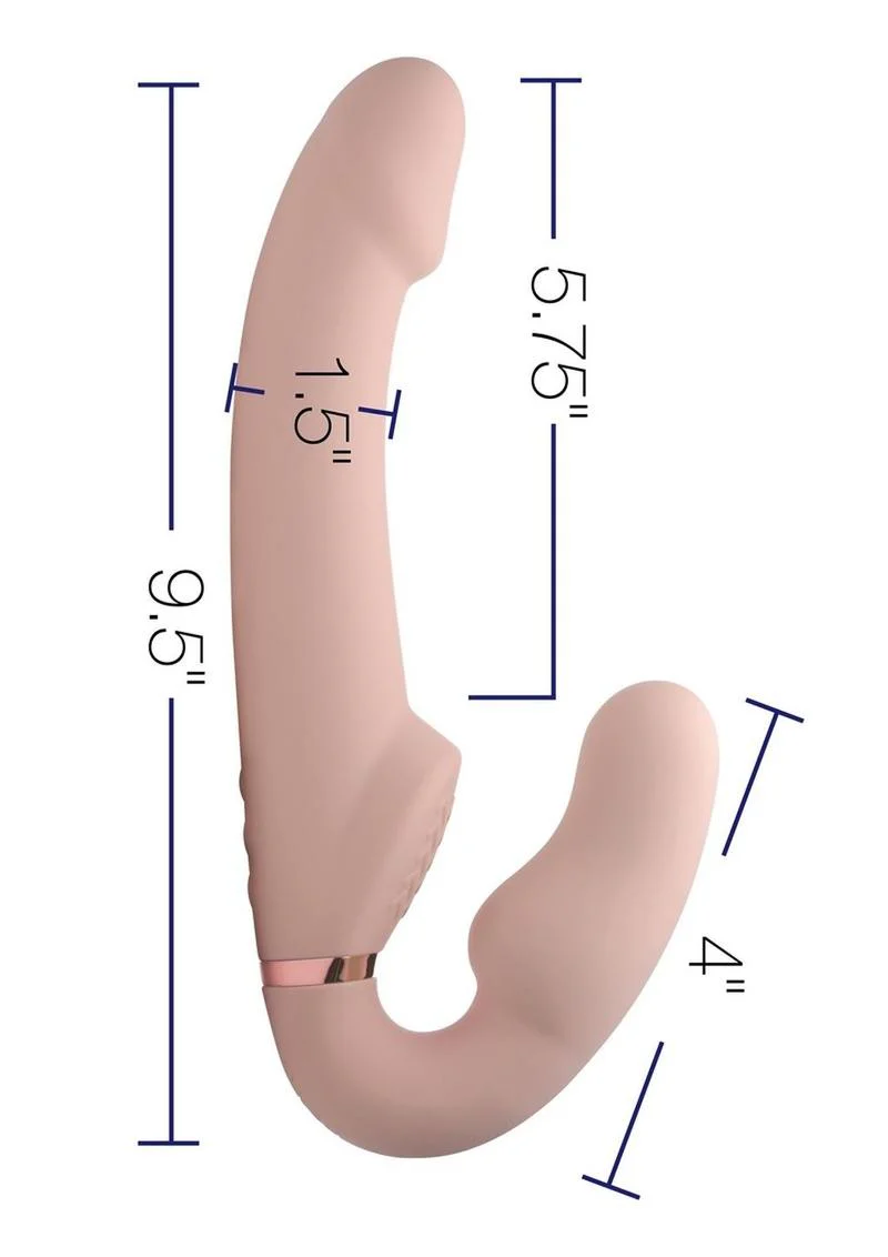 Strap U Inflatable Rechargeable Silicone Ergo Fit Strapless Strap-On with Remote Control - Image 4