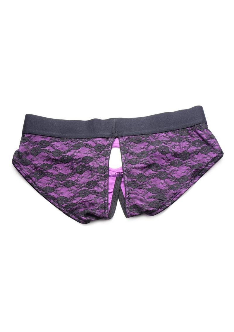 Strap U Lace Envy Lace Crotchless Panty Harness - Image 11