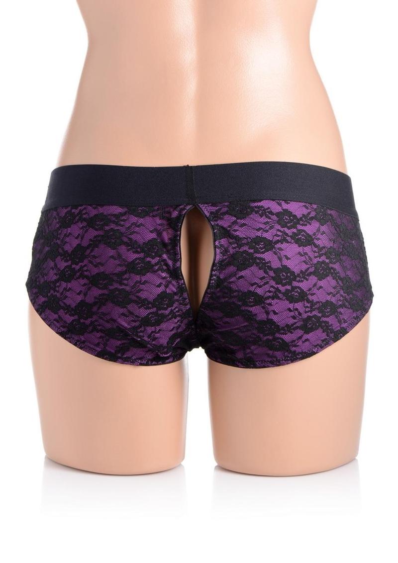 Strap U Lace Envy Lace Crotchless Panty Harness - Image 5