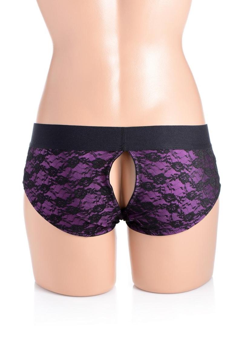 Strap U Lace Envy Lace Crotchless Panty Harness - Image 8