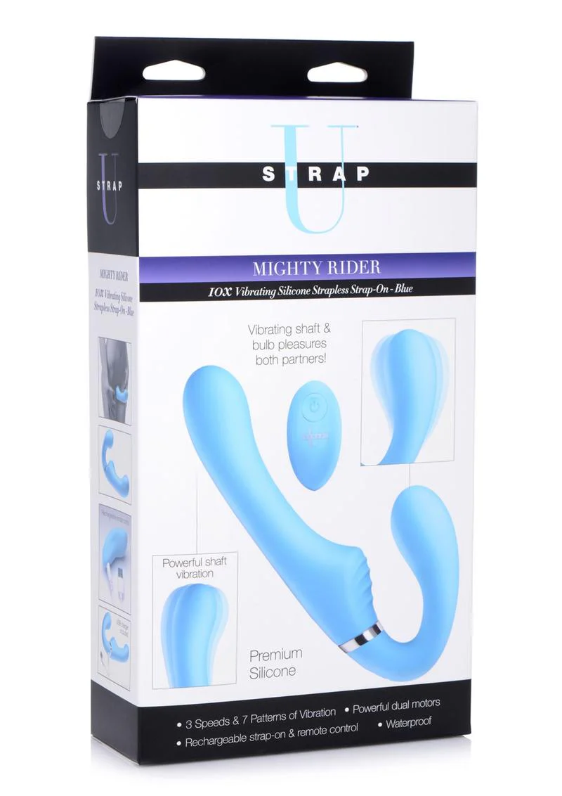 Strap U Mighty Rider 10x Silicone Rechargeable Strapless Strap-On - Image 2